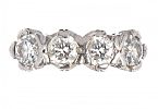 18CT WHITE GOLD FOUR STONE DIAMOND RING at Ross's Online Art Auctions