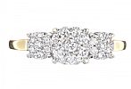 18CT GOLD DIAMOND CLUSTER RING at Ross's Online Art Auctions