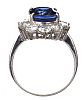 18CT WHITE GOLD SAPPHIRE & DIAMOND CLUSTER RING at Ross's Online Art Auctions