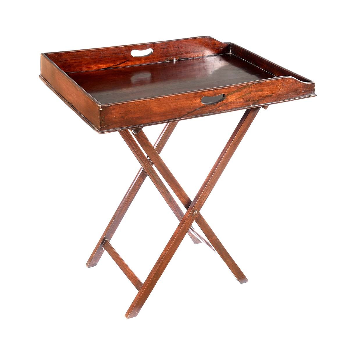 GEORGIAN MAHOGANY BUTLER'S TRAY ON STAND at Ross's Online Art Auctions