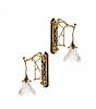 PAIR OF VICTORIAN BRASS WALL SCONCES at Ross's Online Art Auctions