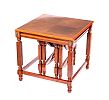 MAHOGANY NEST OF TABLES at Ross's Online Art Auctions