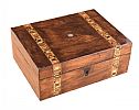 ANTIQUE INLAID WALNUT JEWELLERY BOX at Ross's Online Art Auctions