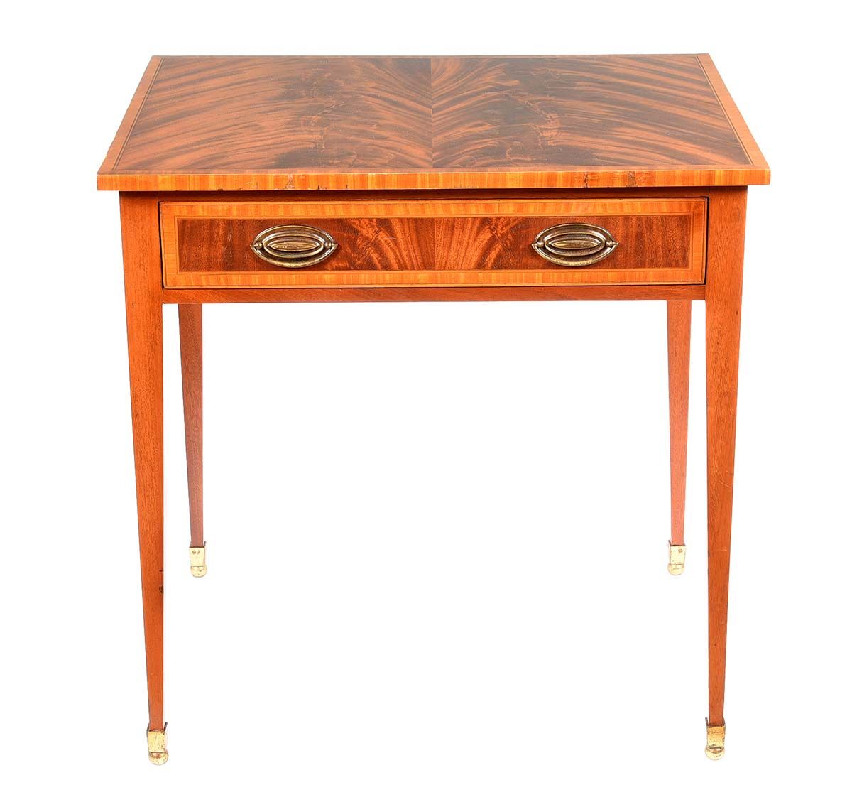 FLAMED MAHOGANY LAMP TABLE at Ross's Online Art Auctions