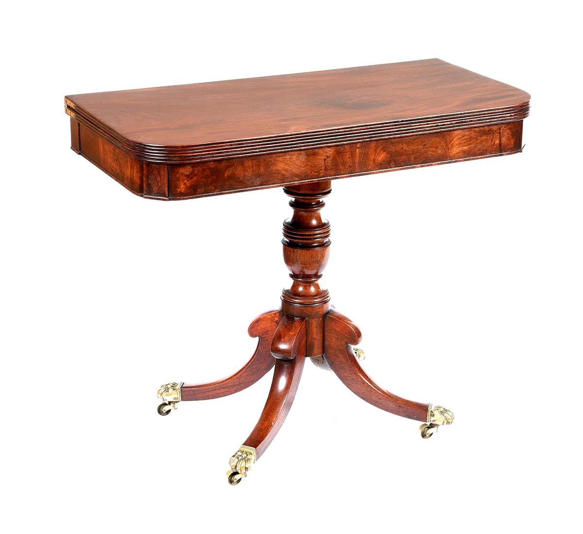 REGENCY MAHOGANY TURNOVER LEAF TEA TABLE at Ross's Online Art Auctions