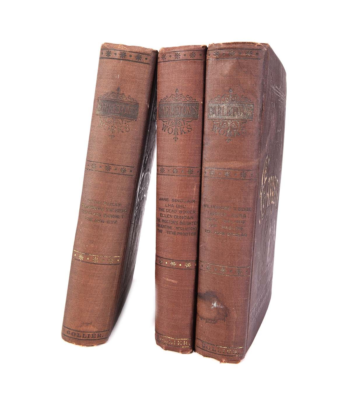 THE WORKS OF WILLIAM CARELETON THREE VOLUMES at Ross's Online Art Auctions
