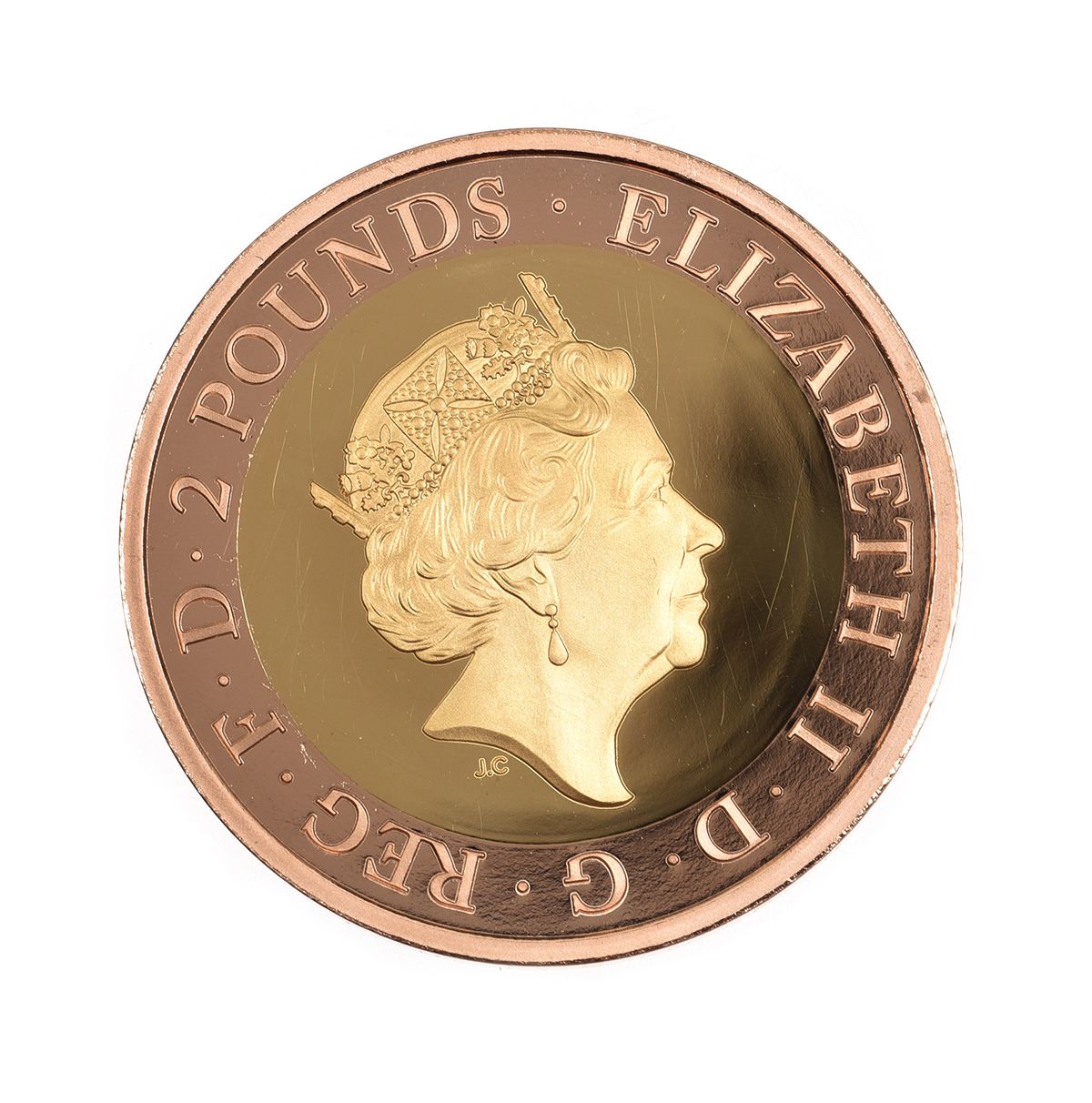 TWO POUND GOLD PROOF COIN at Ross's Online Art Auctions