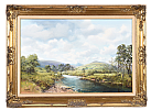 A STROLL BY THE SHIMNA RIVER by Denis Thornton at Ross's Online Art Auctions