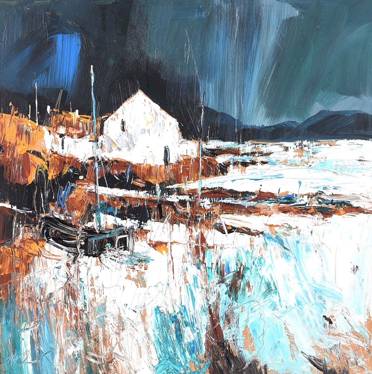 BUNBEG BOATHOUSE by J.P. Rooney at Ross's Online Art Auctions