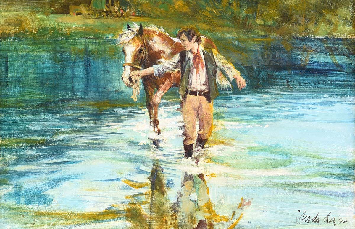 THE TRAVELLER'S HORSE by Gordon King at Ross's Online Art Auctions