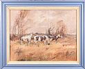 THREE HORSES GRAZING by June Brilly at Ross's Online Art Auctions