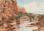 STONE BRIDGE OVER THE RIVER by Howard Knee at Ross's Online Art Auctions