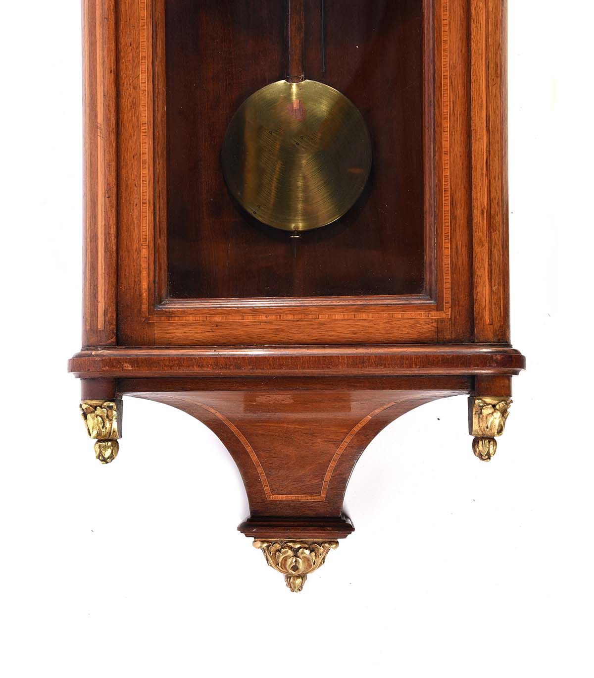 FRENCH WALNUT WALL CLOCK at Ross's Online Art Auctions