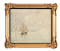 MISTY MORNING , VENICE by Moffat Lindner at Ross's Online Art Auctions