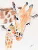 GIRAFFE WITH HER CALF by Lorraine Kidd at Ross's Online Art Auctions