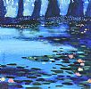WATER LILIES AND BLUE WATER II by George Callaghan at Ross's Online Art Auctions