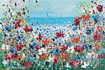 WILD FLOWERS BY THE SHORE by Lorna Millar at Ross's Online Art Auctions