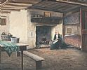 IRISH COTTAGE INTERIOR by William Henry Burns at Ross's Online Art Auctions