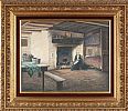 IRISH COTTAGE INTERIOR by William Henry Burns at Ross's Online Art Auctions