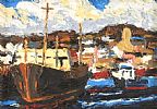 THE BIG BOAT REPRISE , KILLYBEGS HARBOUR, DONEGAL by Paul Walls RUA at Ross's Online Art Auctions