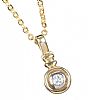 18CT GOLD DIAMOND PENDANT & GOLD-TONE CHAIN at Ross's Online Art Auctions