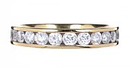 18CT GOLD DIAMOND HALF ETERNITY RING at Ross's Online Art Auctions