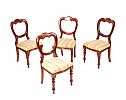 SET OF FOUR VICTORIAN BALLOON BACK DINING ROOM CHAIRS at Ross's Online Art Auctions