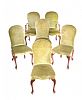 SET OF SIX UPHOLSTERED DINING ROOM CHAIRS at Ross's Online Art Auctions