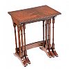 INLAID MAHOGANY NEST OF TABLES at Ross's Online Art Auctions