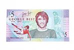 GEORGE BEST FIVE POUND NOTE at Ross's Online Art Auctions