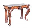 FINE VICTORIAN MAHOGANY SERPENTINE FRONT CONSOLE TABLE at Ross's Online Art Auctions