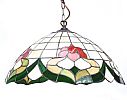 LARGE TIFFANY STYLE GLASS LIGHT FITTING at Ross's Online Art Auctions
