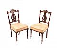 PAIR OF EDWARDIAN MAHOGANY OCCASIONAL CHAIRS at Ross's Online Art Auctions
