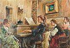 THE PIANO RECITAL by English School at Ross's Online Art Auctions