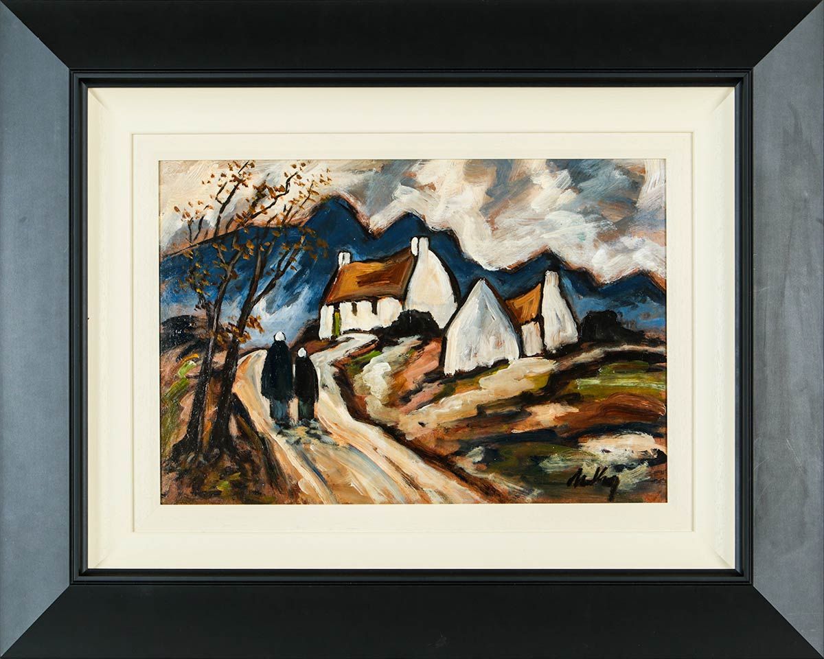 MOTHER AND CHILD, MOUNTAINS OF MOURNE by Markey Robinson at Ross's Online Art Auctions