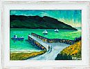 BOATS AT LEENAN PIER, DONEGAL by Sean Loughrey at Ross's Online Art Auctions