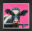 COW ON PINK by Ronald Keefer at Ross's Online Art Auctions