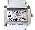 CARTIER 'TANK DIVANE' AUTOMATIC STAINLESS STEEL-CASED WRIST WATCH at Ross's Online Art Auctions