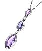 9CT WHITE GOLD AMETHYST & DIAMOND PENDANT ON A STERLING SILVER CHAIN at Ross's Online Art Auctions