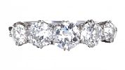 WHITE GOLD FIVE STONE DIAMOND RING at Ross's Online Art Auctions
