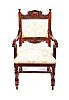 CARVED MAHOGANY ARMCHAIR at Ross's Online Art Auctions