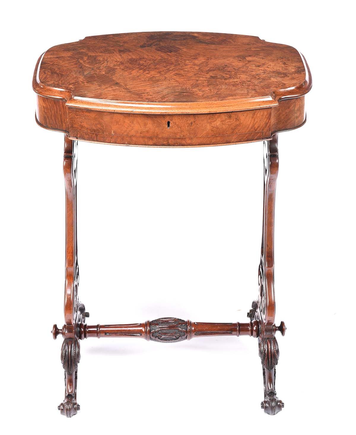 VICTORIAN WALNUT WORK TABLE at Ross's Online Art Auctions