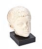 PLASTER CAST BUST HEAD OF A YOUNG ROMAN at Ross's Online Art Auctions