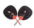 TWO PAIRS OF ANTIQUE HAND PAINTED JAPANESE FANS at Ross's Online Art Auctions