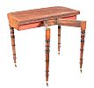 REGENCY INLAID MAHOGANY TURNOVER LEAF CARD TABLE at Ross's Online Art Auctions
