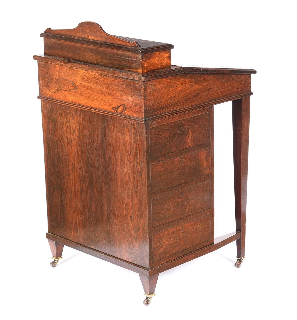 EDWARDIAN INLAID ROSEWOOD DAVENPORT DESK at Ross's Online Art Auctions