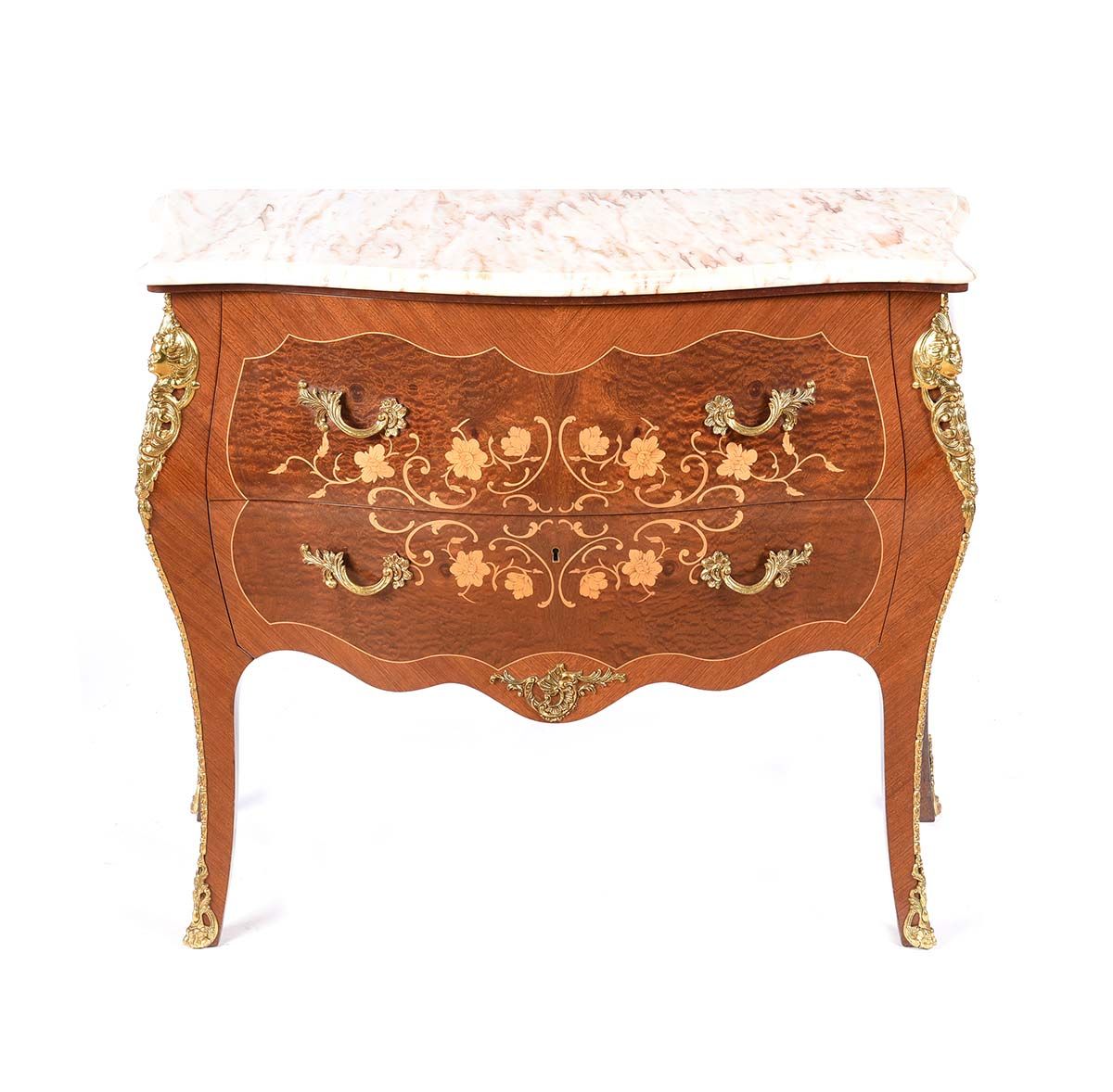 MARBLE TOP BOMBAY CHEST at Ross's Online Art Auctions