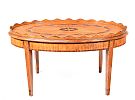 FINE INLAID OVAL COFFEE TABLE at Ross's Online Art Auctions