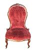 VICTORIAN MAHOGANY LADYS CHAIR at Ross's Online Art Auctions