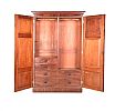 FINE GEORGIAN FEATHERED MAHOGANY TWO DOOR WARDROBE at Ross's Online Art Auctions